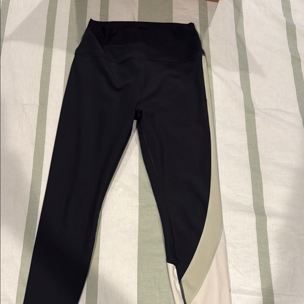 Peloton Black and Beige Leggings